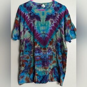 HomeMade Tultex Blue and Purple Tie-Dye Men's Shirt